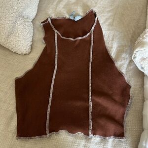 Brown Crop top